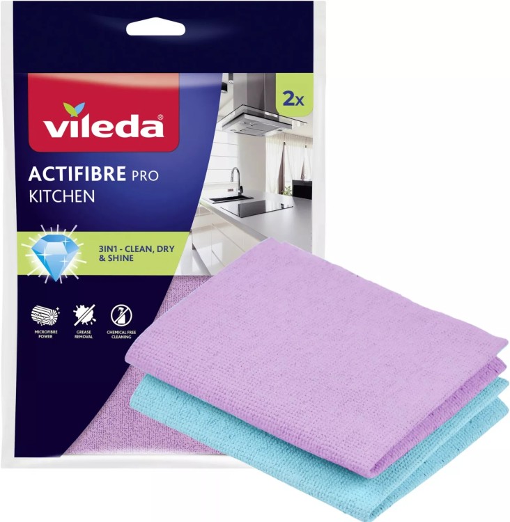 Vileda Actiffibre KITCHEN 2ks - Drogerie Kuchyň Hadříky